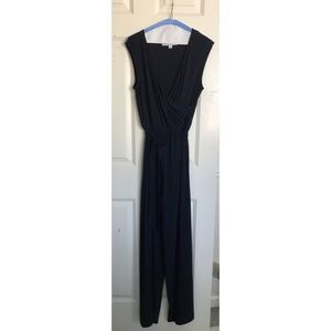 Emma & Michele Sleeveless Belted Jumpsuit